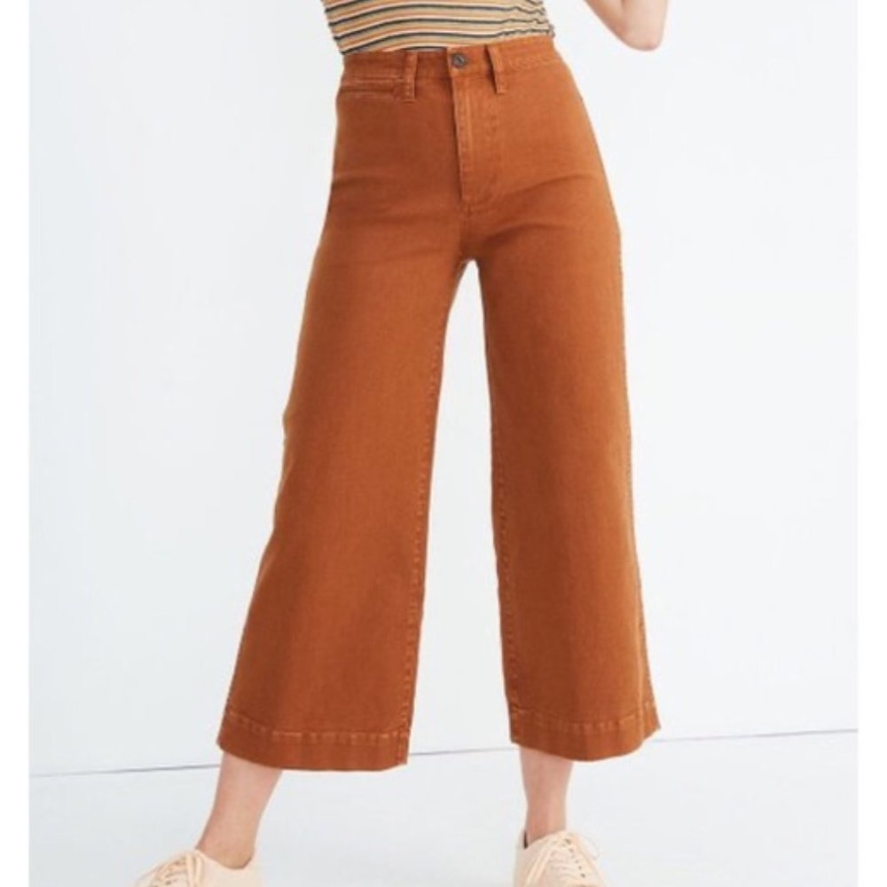 MADEWELL Emmett Wide-Leg Crop Pants